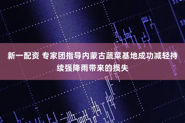 新一配资 专家团指导内蒙古蔬菜基地成功减轻持续强降雨带来的损失