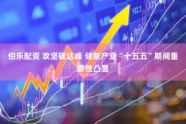 伯乐配资 攻坚碳达峰 储能产业“十五五”期间重要性凸显